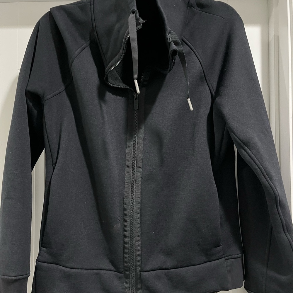 Lululemon Athletica Black Utility Sweatshirt/Jacket with Stand-Up Collar